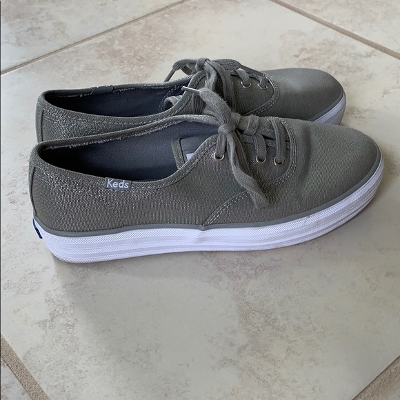 Keds triple decker metallic shimmer sneakers - Picture 4 of 7